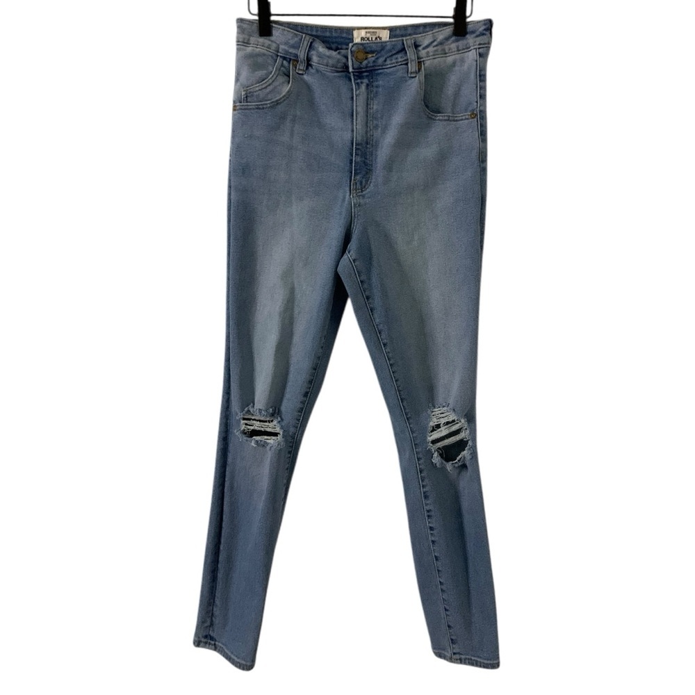 Rollas East Coast Ankle High Rise Distressed Jeans Denim Women’s 31/Aussie 13